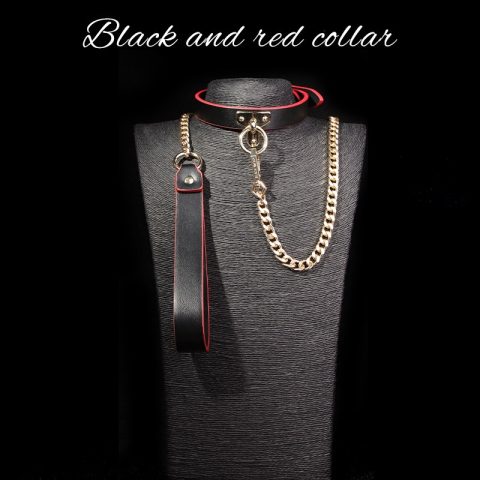 Black and red collar