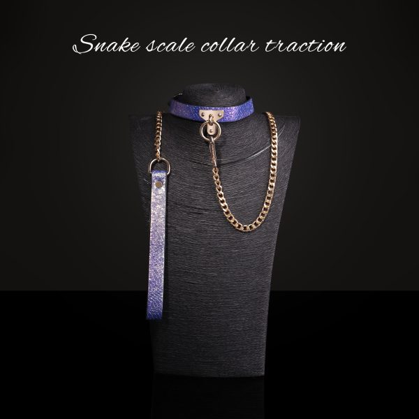 Snake-scale high-end erotic traction collar sm tuning restraint neck loop neck ring - Image 4