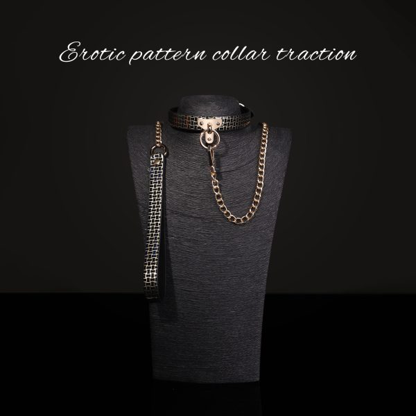 Snake-scale high-end erotic traction collar sm tuning restraint neck loop neck ring - Image 3