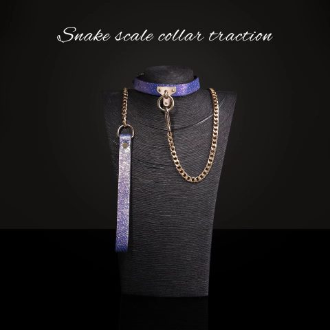 Snake-scale high-end erotic traction collar sm tuning restraint neck loop neck ring